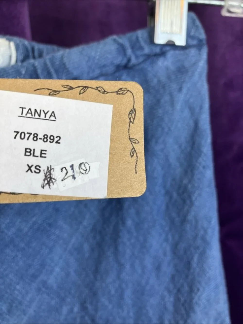 $210 NWT Xs CP Shades Linen Tanya Bias Cut Linen Blue Skirt - Picture 3 of 5